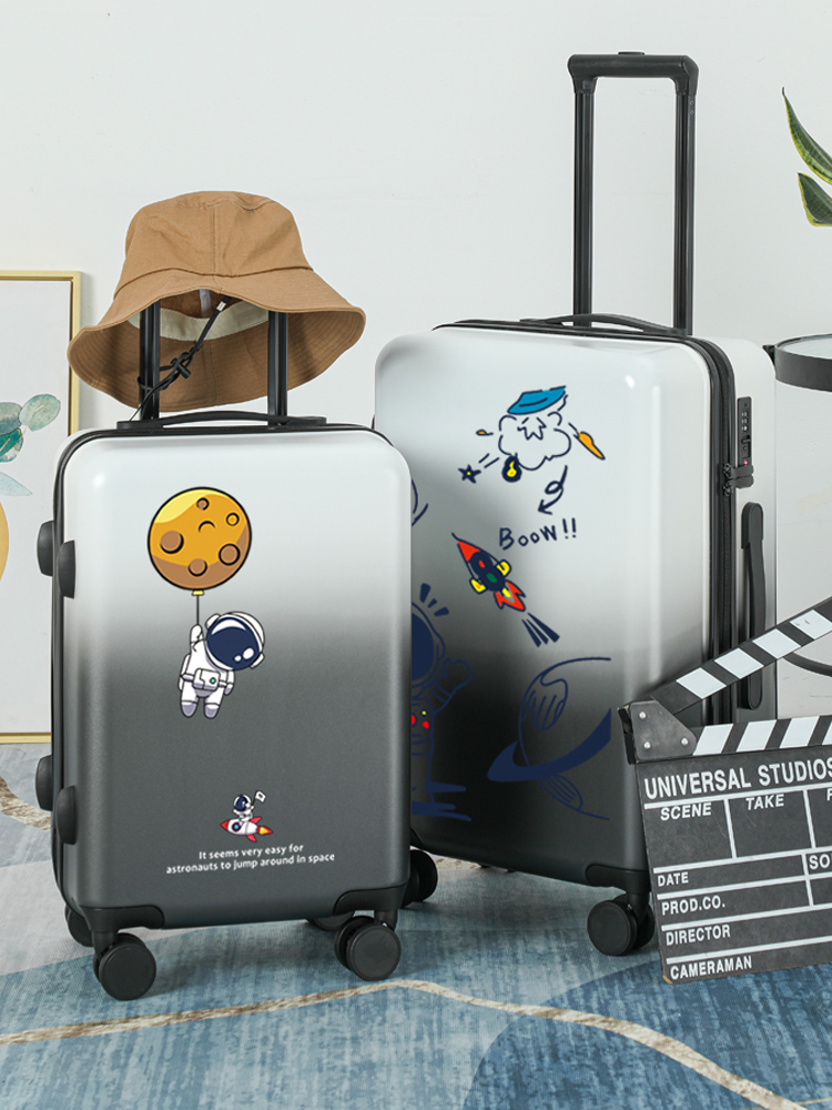 NASA Cute Pull-Lever Box 24 Inch Universal Wheel Mesh Red Ins Suitcase Woman Small 20 Inch Student Don Chassis Male