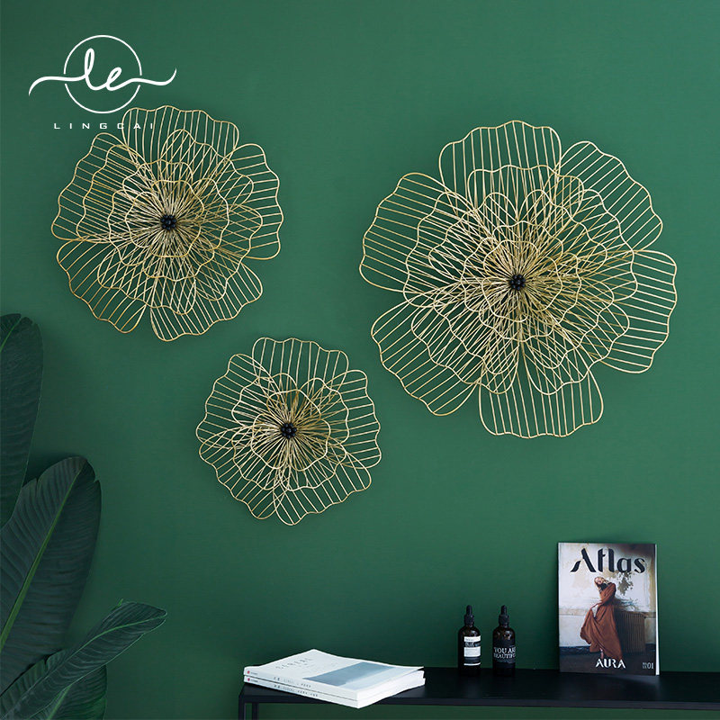 Nordic Light Lavish Wall Decor Personality Metal Genguan Wall Pendant Living Room Room Background Wall Decorations