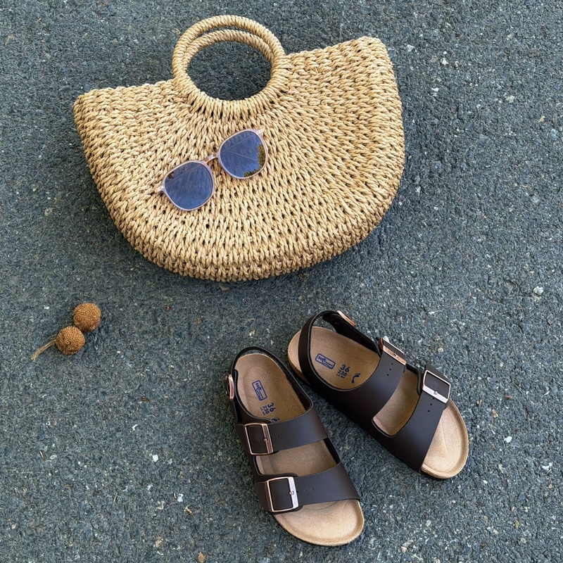 [Birkenstock Sandals] Double-Strap Cork American Retro Street Casual Lightweight Sandals
