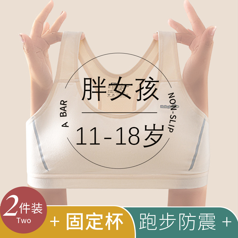 Girls' Development Period Underwear for Junior High and High School Students, Large Size Bras for 15-Year-Old Chubby Students, Sports Shock-Proof Vests Girls' Development Period Underwear for Junior High and High School Students, Large Size Bras for 15-Year-Old Chubby Students, Sports Shock-Proof Vests