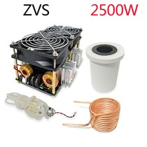 ZVS high frequency induction heating 2500W high power high frequency machine high frequency quenching medium frequency furnace without tap copper tube heating