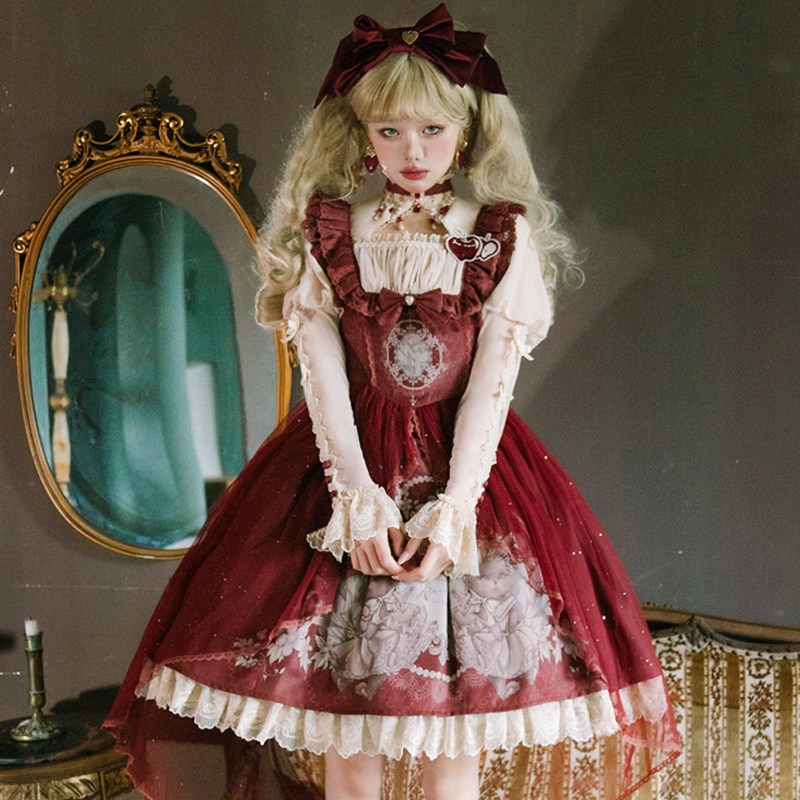 谜乐园原创洛丽塔女Lolita内搭长袖连衣裙套装日常轻lo秋冬洋装_lolita洛丽塔连衣裙_淘宝游戏网