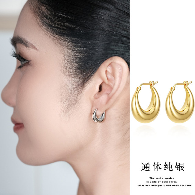 Whole body 925 sterling silver horseshoe drop earrings women's earrings original temperament exquisite versatile niche design earrings