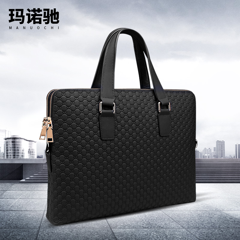To Zumbra Dada 2021 New Bull Leather Men's Handbag Handbag Men Genuine Leather Cross Section Briefcase Business Single Shoulder Slanted