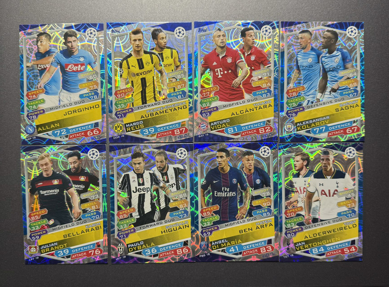 2016-17 Topps Double Card Lewandowski Di Maria Di Bala Bayern Juventus A4