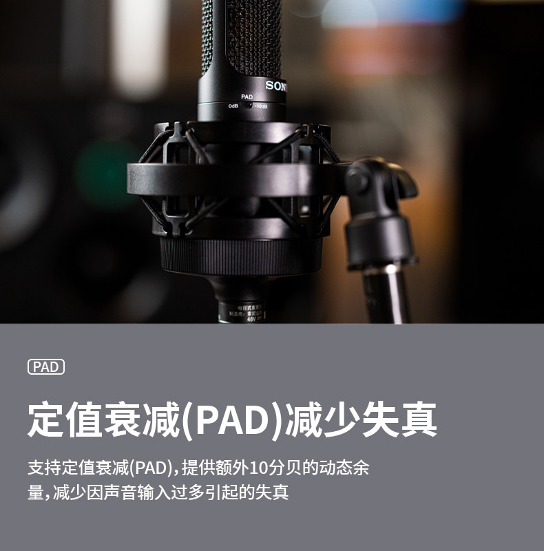Sony/索尼 C-80 C-100电容麦克风 主播K歌游戏有声书ASMR录音话筒
