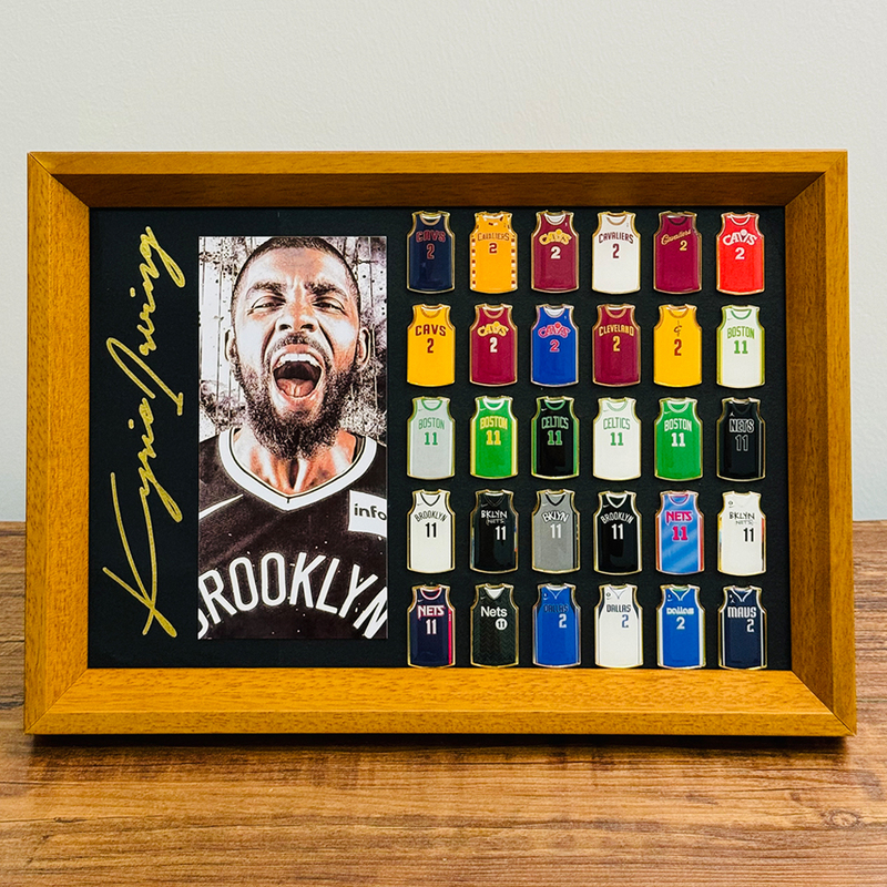 Uncle Drew Kyrie Irving Merchandise Creative Autographed Jersey Badge Photo Frame Gift for Boys Birthday Present