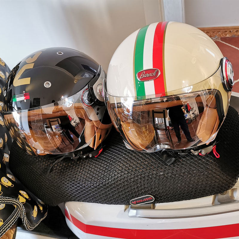 BEON motorcycle helmet male woman summer sunscreen retro semi-covered helmet electric car Four Seasons helmet