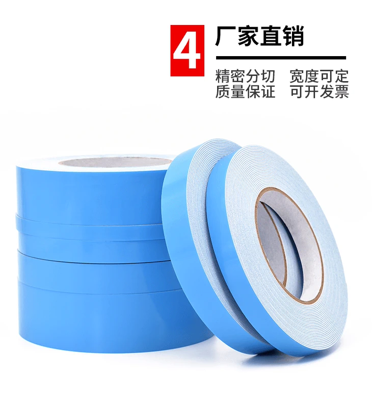 Blue Film White Sponge Cao su hai mặt Tường trang trí Tường trang trí Trang trí Bọt Sửa chữa Xe Trang chủ Led Tên ánh sáng Quảng cáo Dấu hiệu Hai mặt Độ nhớt cao Bong mạch 1mm