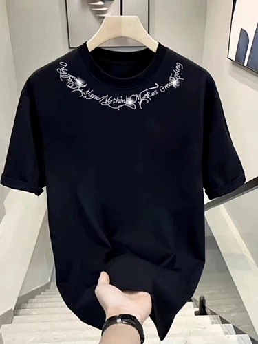 Качественная хлопковая футболка с коротким рукавом для отдыха, в американском стиле