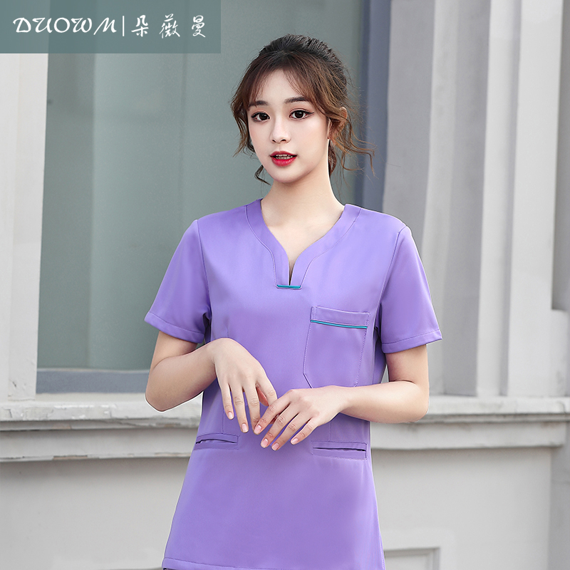 Handwashing clothesSpractic clothes Women's operating room overalls Short-sleeved doctor's clothes Long sleeves dental oral elastic brush hand suits