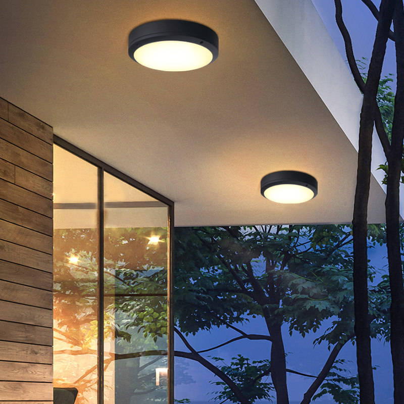 Three-colour suction light ceiling outdoor waterproof and moisture-proof corridor gate light human induction minimalist outdoor anti-bug balcony led