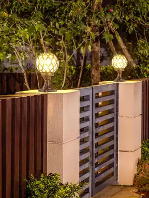 Wall lights outdoor column head lights exterior wall lights outdoor waterproof round column lights garden door lights LED