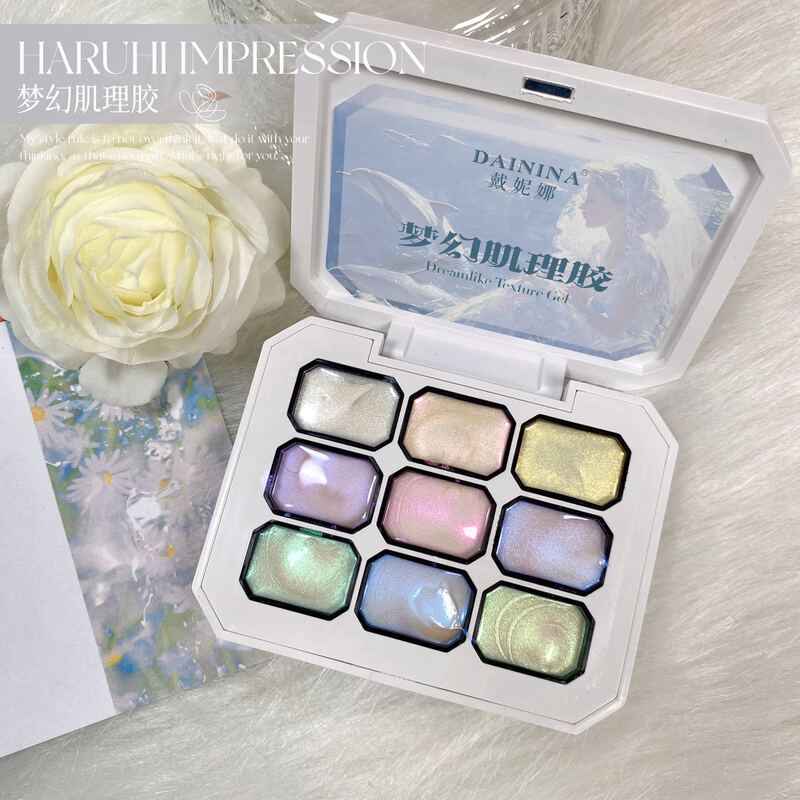 New Nine-Grid Fantasy Texture Patting Gel, High Saturation, Thick, Blendable, Gradient Nail Art Gel Polish New Nine-Grid Fantasy Texture Patting Gel, High Saturation, Thick, Blendable, Gradient Nail Art Gel Polish