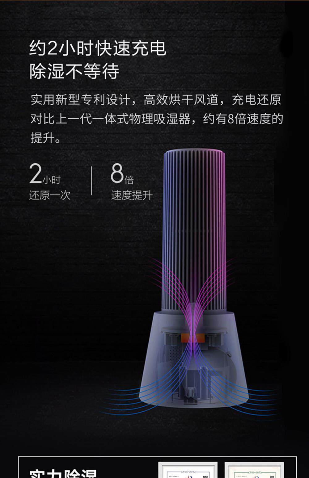 Осушитель воздуха 海说衣柜除湿机家用小型充电式循环使用除湿袋除湿盒除湿器抽湿机 HYSURE