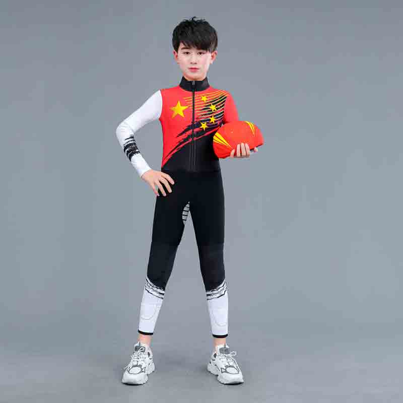 Speed ​​Sports-Children's adult elastic anti-cut short track speed skating suit skating suit professional competition suit spot