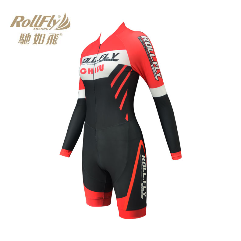 Chi Rufei Professional children absorb wet and sweat resistant short sleeves and straight body speed skate clothing customized