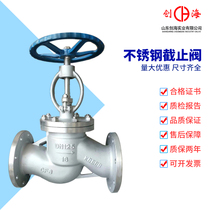 304 stainless steel flange globe valve J41W-16P25P chemical resistance to acid and alkali DN25 40 DN50 65 8010