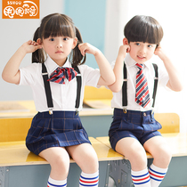 Childrens chorus performance uniforms kindergarten performance uniforms primary school students with pants suit womens summer Poetry Recitation