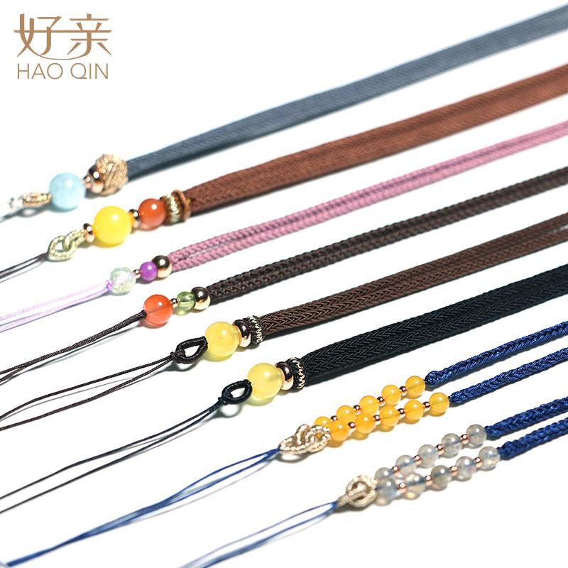 Golden Lee Poetry Upmarket Pendant Hanging Rope Men Women Money Chain Rope Honey Wax Hanging Rope Jade Pendant Hanging Neck Matching Rope Handmade