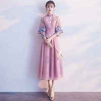 Розовый, длинный, средней длины