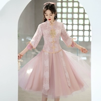 Розовый, длинный, средней длины