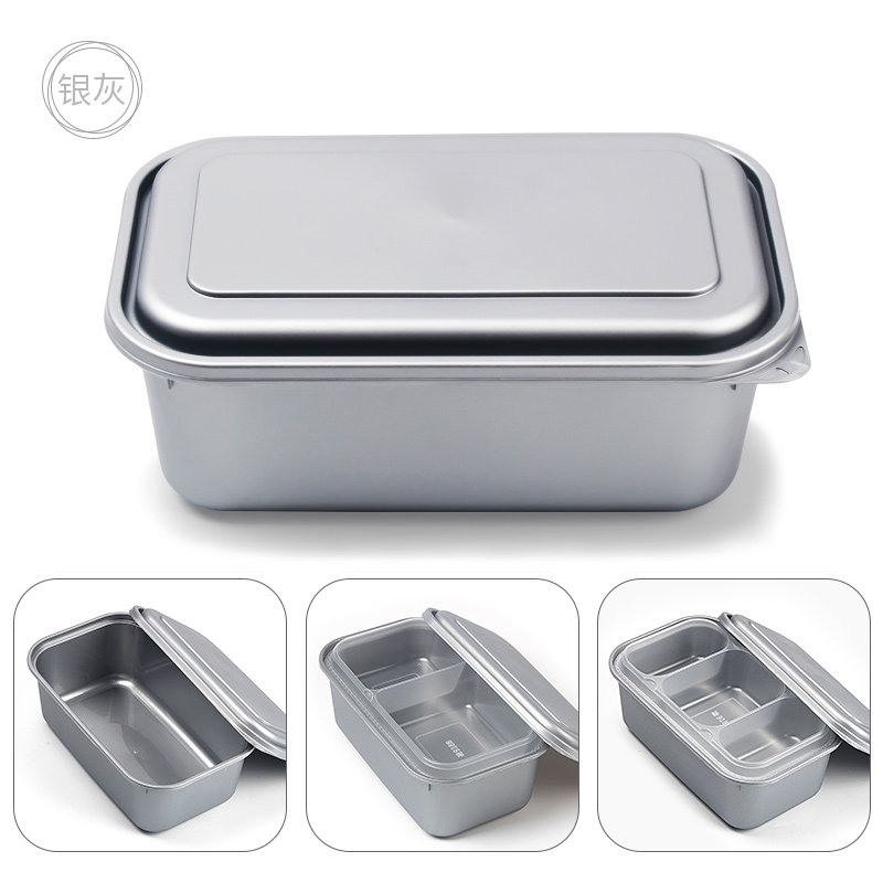 Sai Zhuo disposable lunch box double layer high-grade packing box silver takeaway fast food box plastic commercial Japanese box lunch box