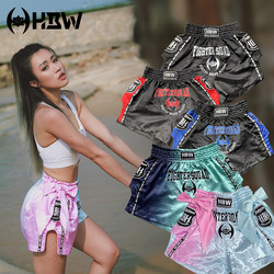 Hbw Classic Muay Thai Shorts Boxing Sports Pants Adult Men's Quick-Drying Shorts