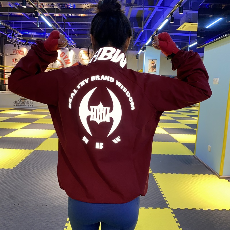 HBW sweat sweat suit weight loss sports top long sleeve cardigan boxing training fitness clothes