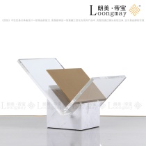 Modern light luxury home model room Nordic soft decoration craft ornaments acrylic white marble book clip