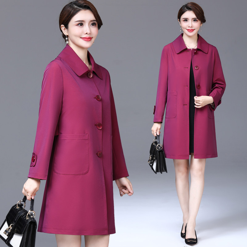 Mom Spring Costume Woman Middle - Long Edition 2022 New Middle - aged Boutique Women's Clothes large size Yangtze Spring and Autumn Clothes