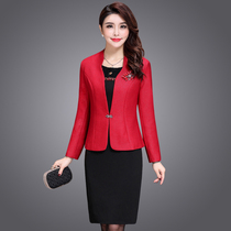 Clearance price wedding mother-in-law autumn and winter suit Spring and autumn two-piece dress middle-aged large size mother-in-law wedding dress