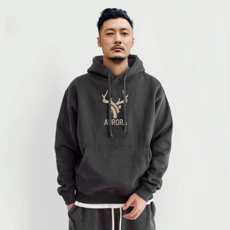 Men's hooded sweatshirt tide brand autumn inside the heavy cotton loose trend plus plush couple dress white