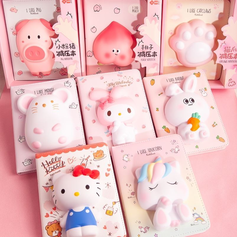 Decompress the net red hand account book to vent the artifact pinching the soft diary portable to send to the student daughter