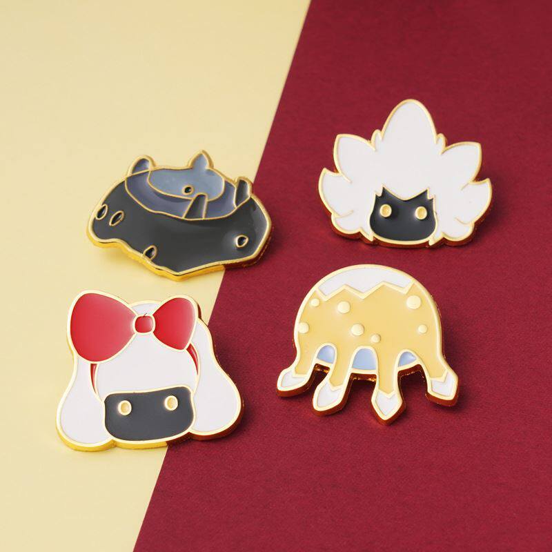 Light Encounter Metal Badge Chest Pin Sky Perimeter Twin flat mushrooms Kacey white bird Black cape keel Don't bag