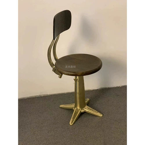 Вуоне Lingguang Yichuang Retro Style Metal Style Metal Bar Stul Bar Back Стул стул