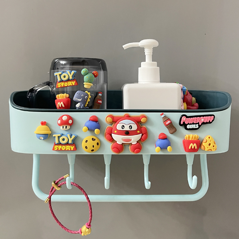 Dressing room shelve Perforated Wall-mounted Bathroom Toilet Bathroom wall Creative Cute Triangle Containing shelf