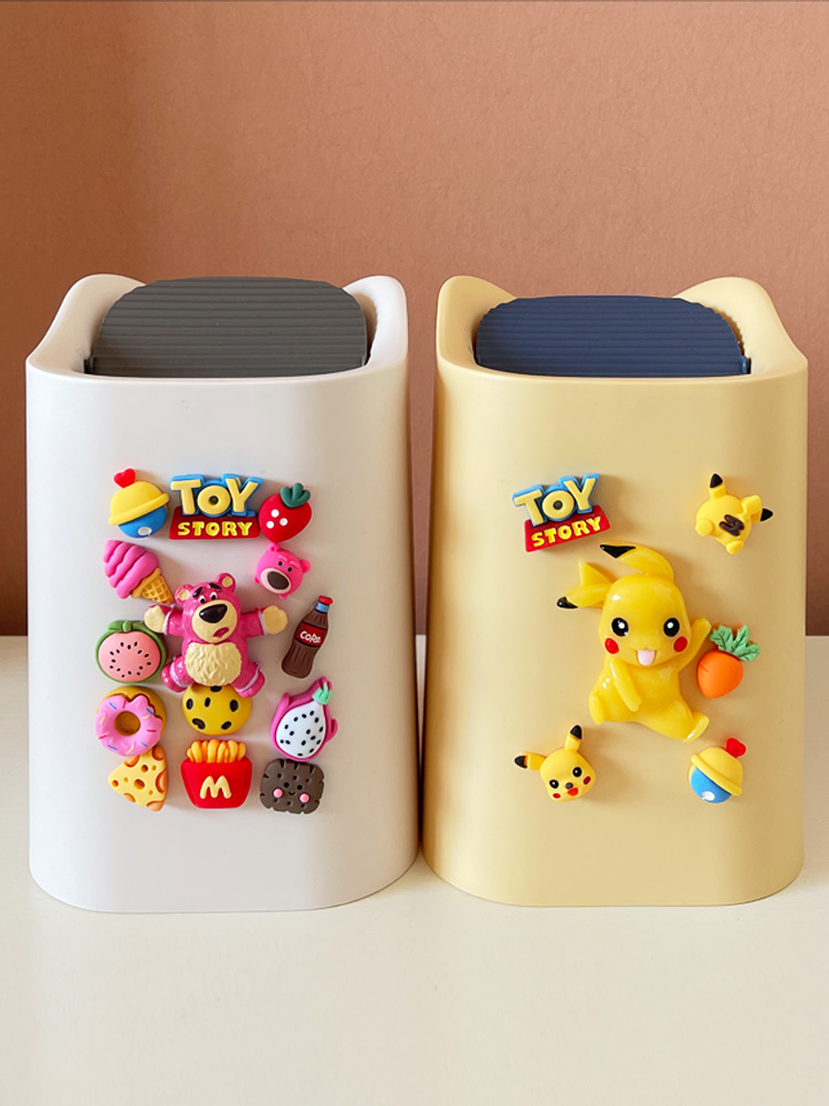 Small trash can Table garbage box Mini home cute with lid Small office bedroom bed head desktop paper basket