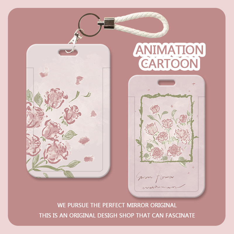 Artistic rose-shaped student ID card holder, cafeteria meal card holder, name tag holder, campus card holder, public transport card holder, Guangzhou Metro card holder.