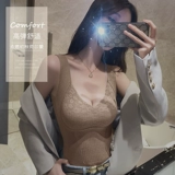 Флисовая майка топ, топ с чашечками, бархатное демисезонное нижнее белье, хлопковое термобелье, высокий воротник, увеличенная толщина