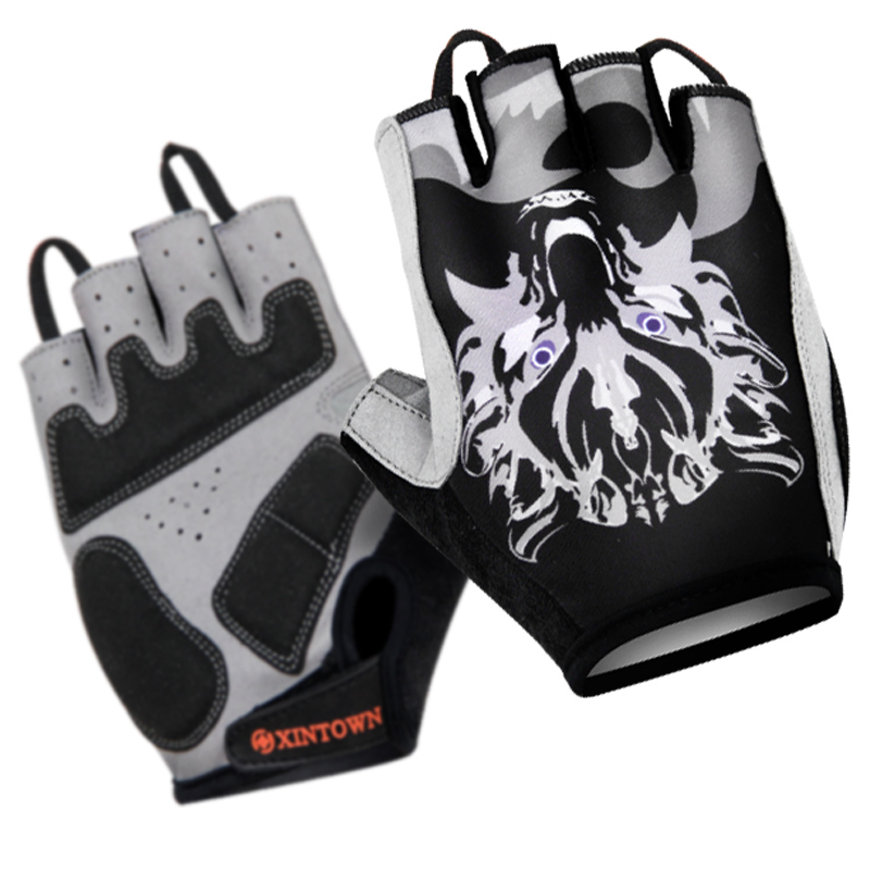 Riding gloves Half finger Climbing Bike Short finger gloves Summer men and women Thin Breathable Silicone Shock Absorbing Bike Gear