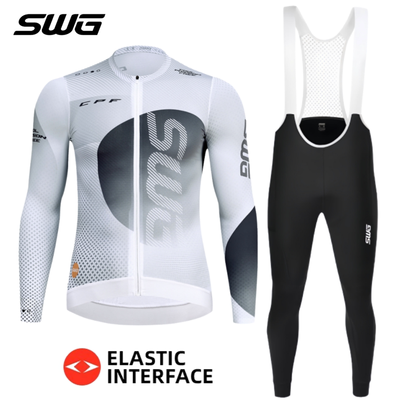 Swg Mingsheng Cycling Jersey Long-Sleeve Top Road Bike Men's Bicycle Spring and Autumn Breathable Professional Cycling Equipment Set