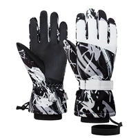 Верхняя одежда/черно-белое граффити в стиле пальца [водонепроницаемое и теплое]