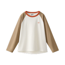 Jiao Nei 502Regular childrens T-shirt for boys and girls skin-friendly durable raglan contrasting color spring and autumn parent-child long-sleeved T-shirt