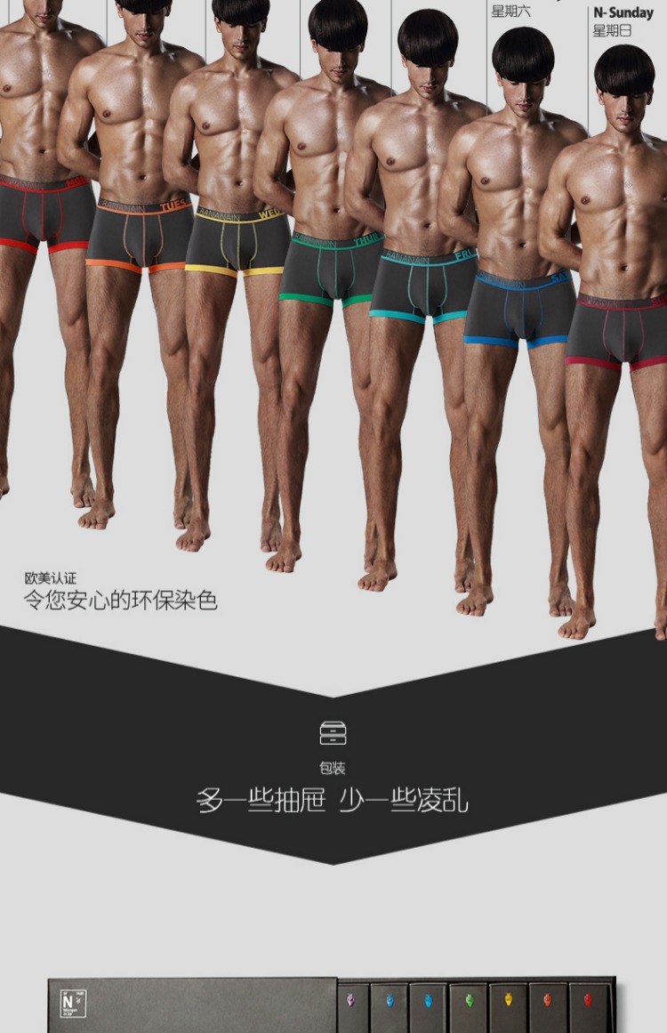 7-Pack Chuối Chuối 507W Quần cotton nam Tuần Boxer Tóm tắt Hộp quà tặng cho bạn trai quần lót phụ nữ