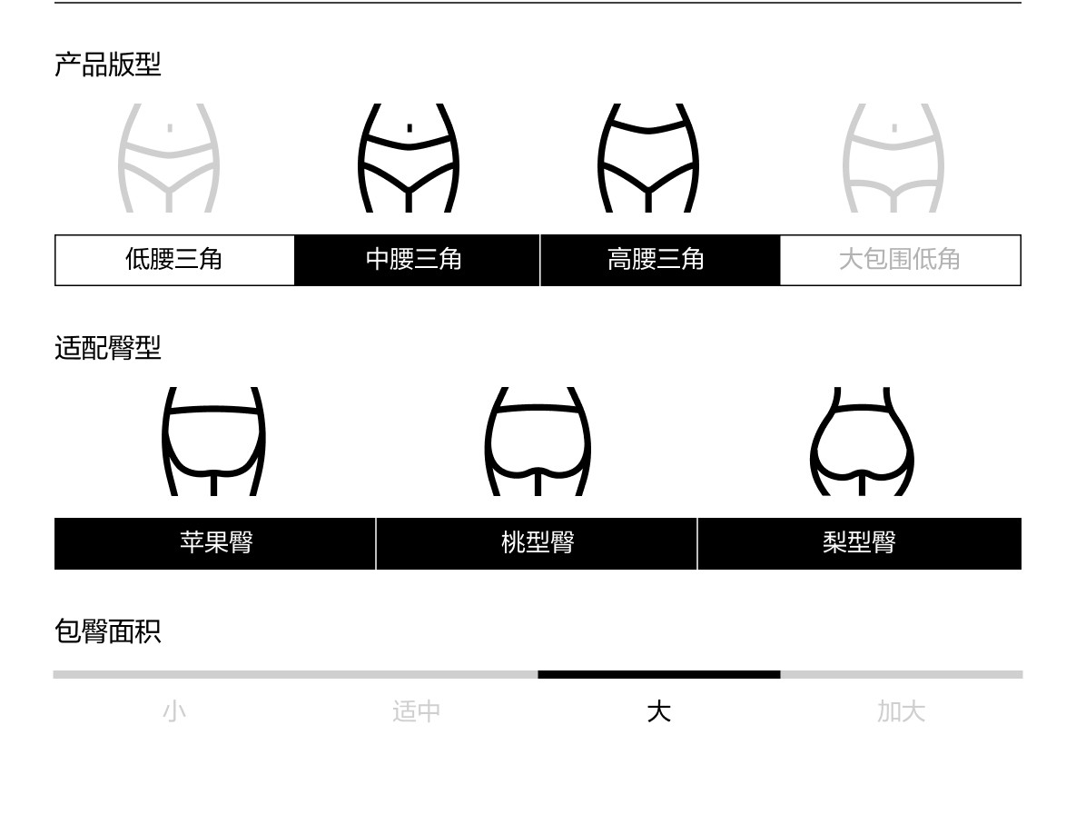 蕉内 银皮311S女士内裤 精梳棉透气 不夹纯棉透气裆抗菌裤3件装M码