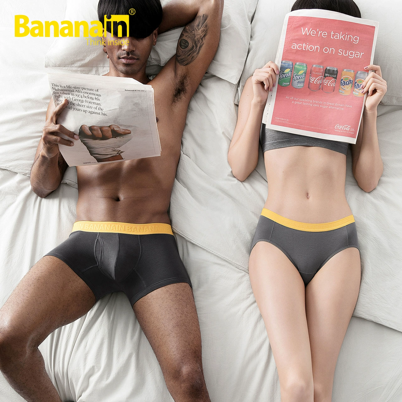 3 miếng của Tunea Banana 501S đồ lót nam thể thao quần short boxer nữ cảm giác cặp đôi cotton boxer thủy triều - Giống cái