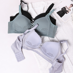 轻薄网纱洞洞杯无钢圈聚拢美背文胸