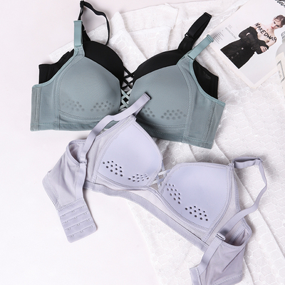 轻薄网纱洞洞杯无钢圈聚拢美背文胸