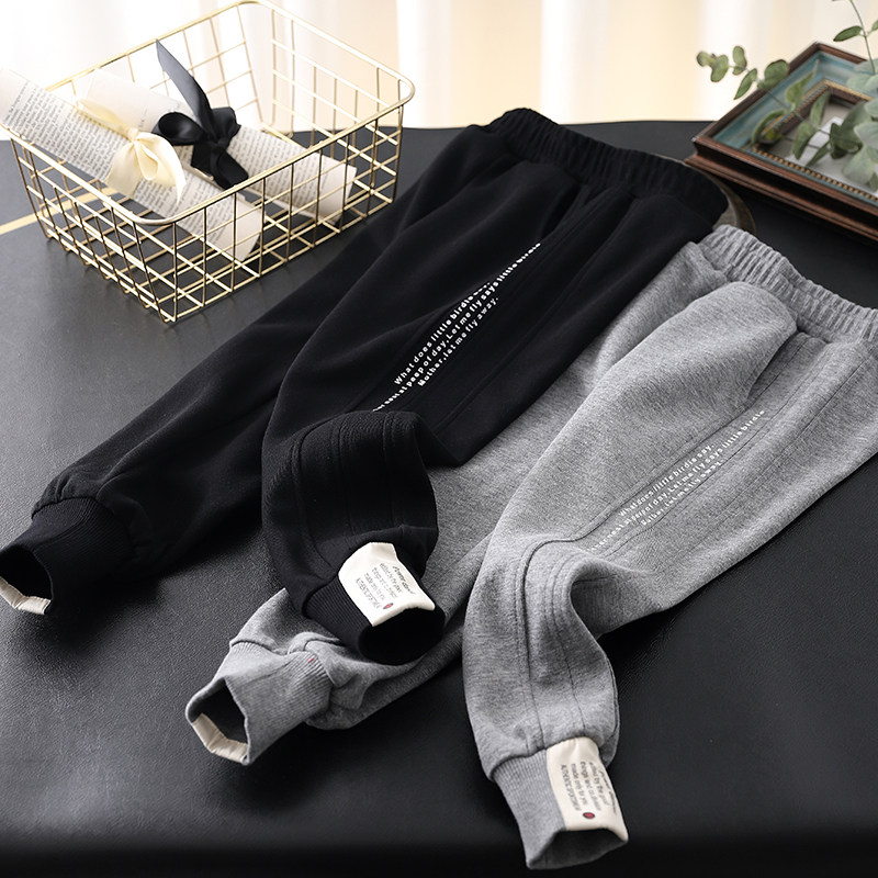 South Korea's spring and autumn new boys' 2022 thin pants Korean version of the big children's sports pants Western style girls' casual pants